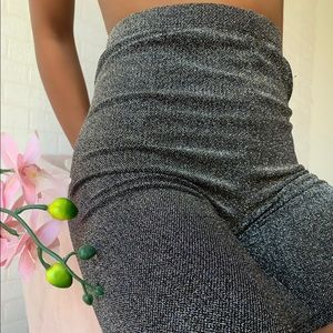 metallic biker shorts